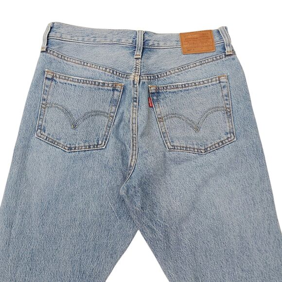 Levis 501s Skinny Jeans Womens 27 Blue Vintage 80s Big E High Rise Button Fly - Picture 5 of 14